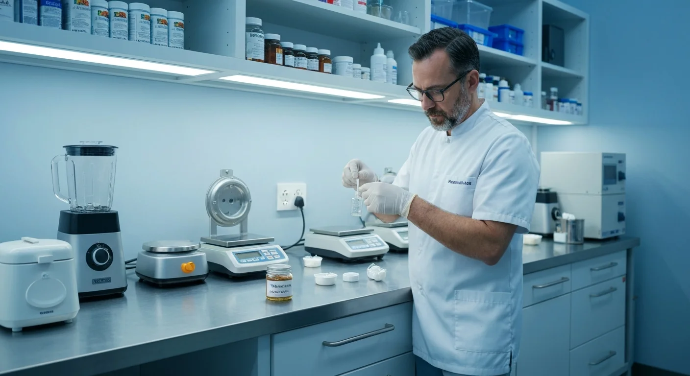 Veterinary pharmacy preparing custom medications