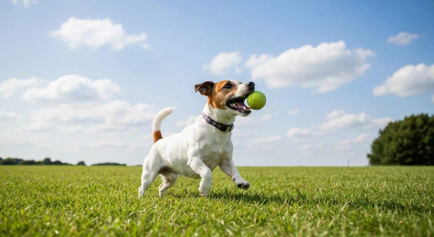 Healthy dog in outdoor setting